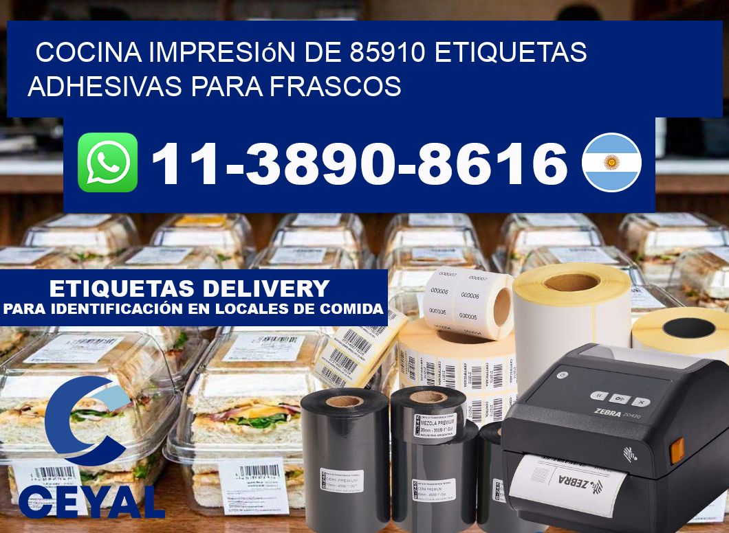 cocina impresión de 85910 etiquetas adhesivas para frascos
