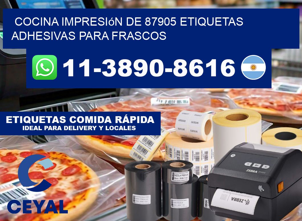 cocina impresión de 87905 etiquetas adhesivas para frascos