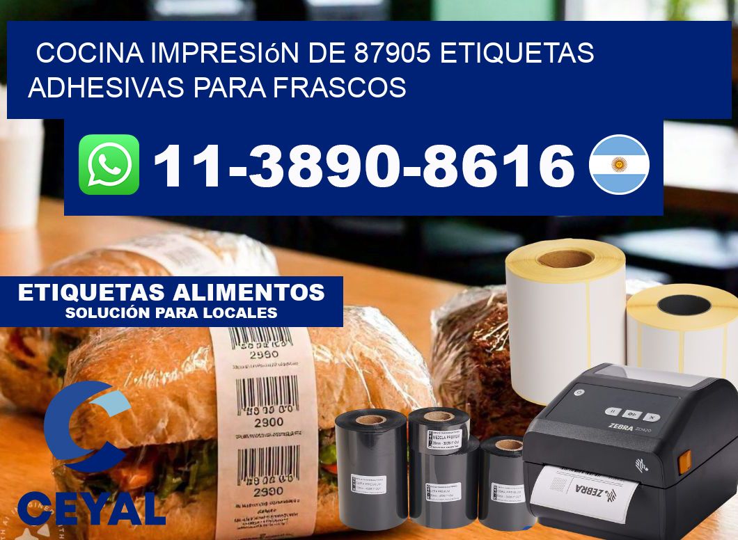 cocina impresión de 87905 etiquetas adhesivas para frascos