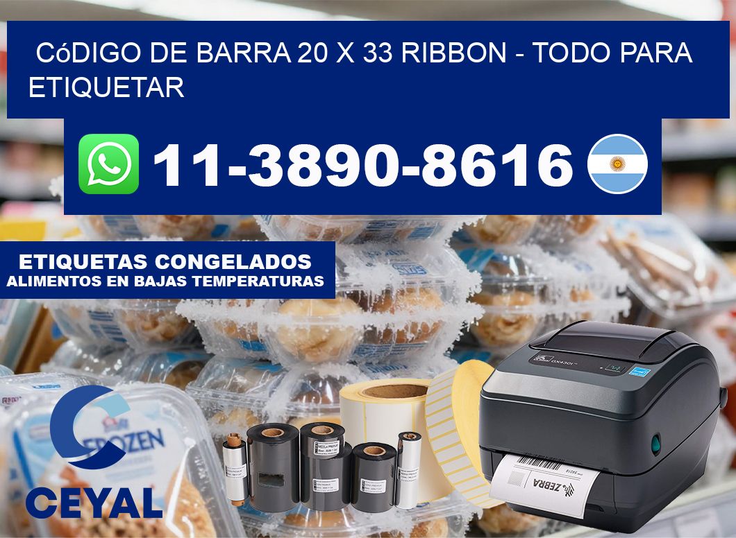 código de barra 20 x 33 ribbon – Todo para Etiquetar