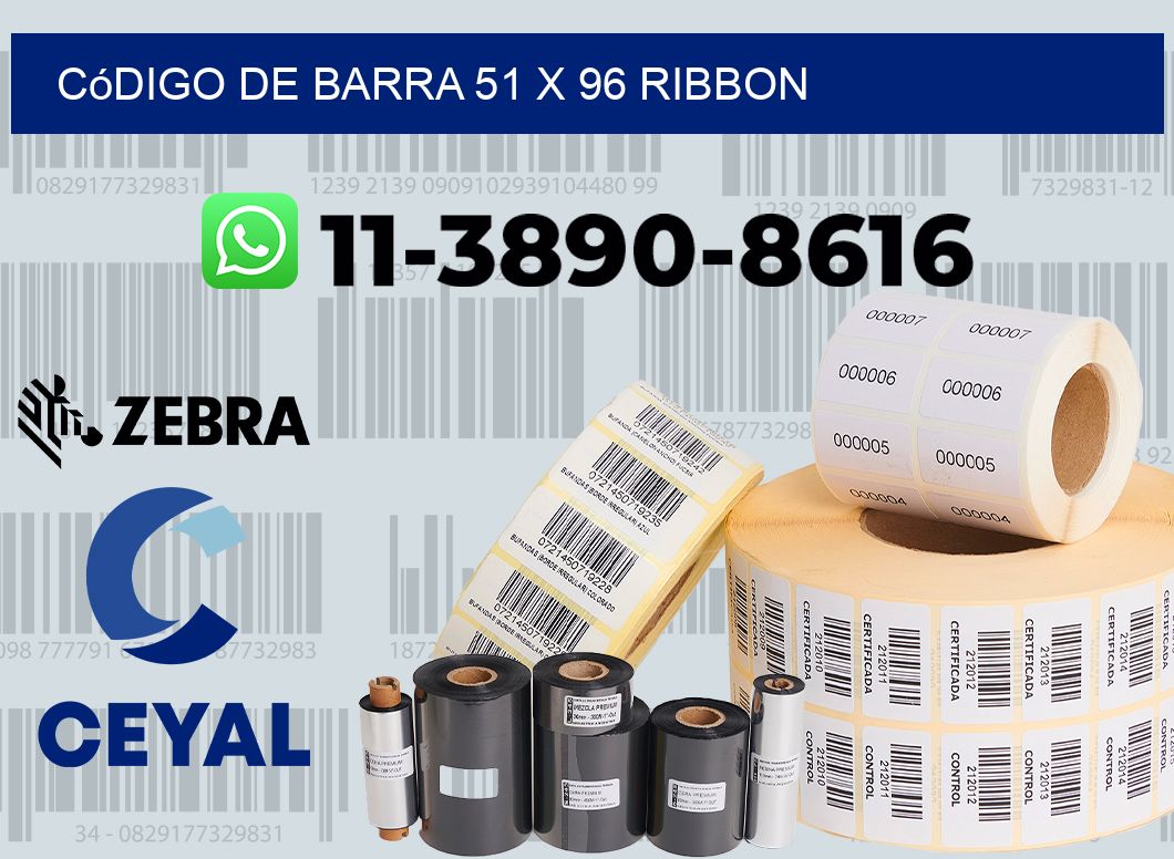 código de barra 51 x 96 ribbon