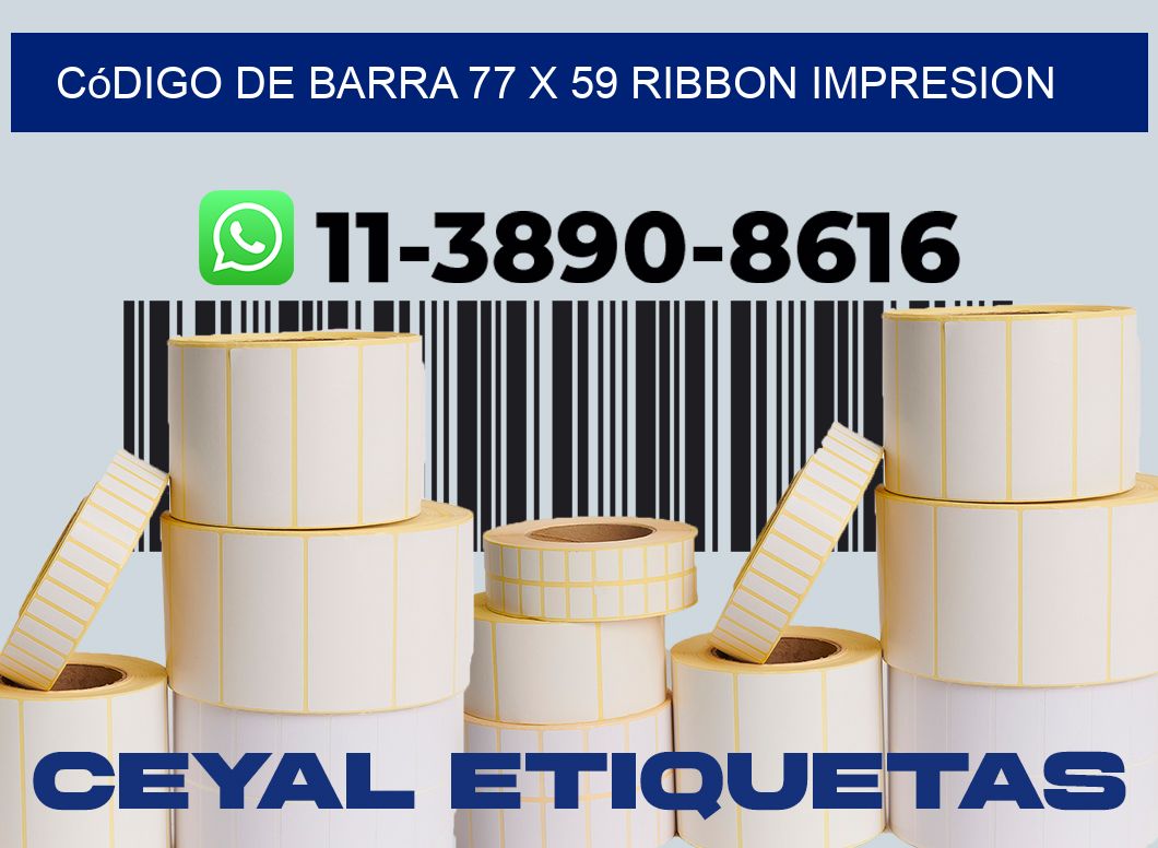 código de barra 77 x 59 ribbon impresion