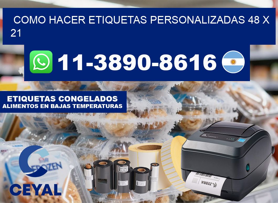 como hacer etiquetas personalizadas 48 x 21