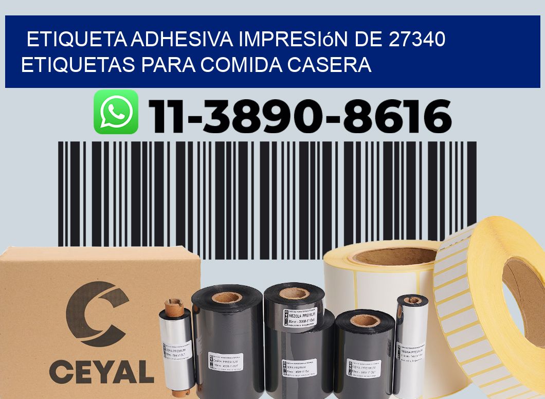 etiqueta adhesiva impresión de 27340 etiquetas para comida casera