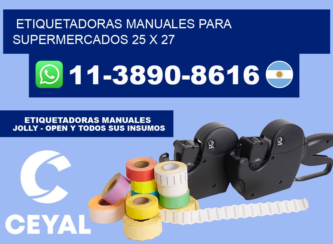 etiquetadoras manuales para supermercados 25 x 27