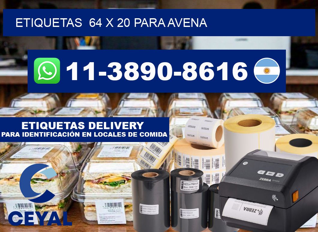 etiquetas 64 x 20 para Avena