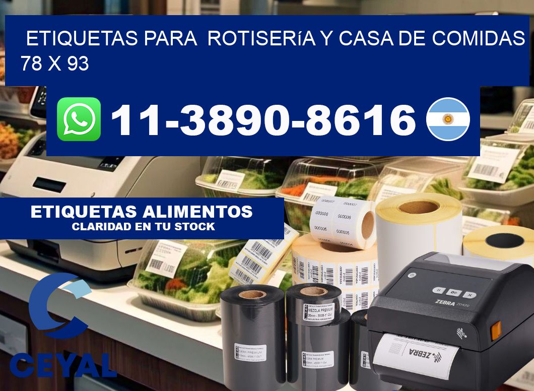 etiquetas para  Rotisería y casa de comidas 78 x 93