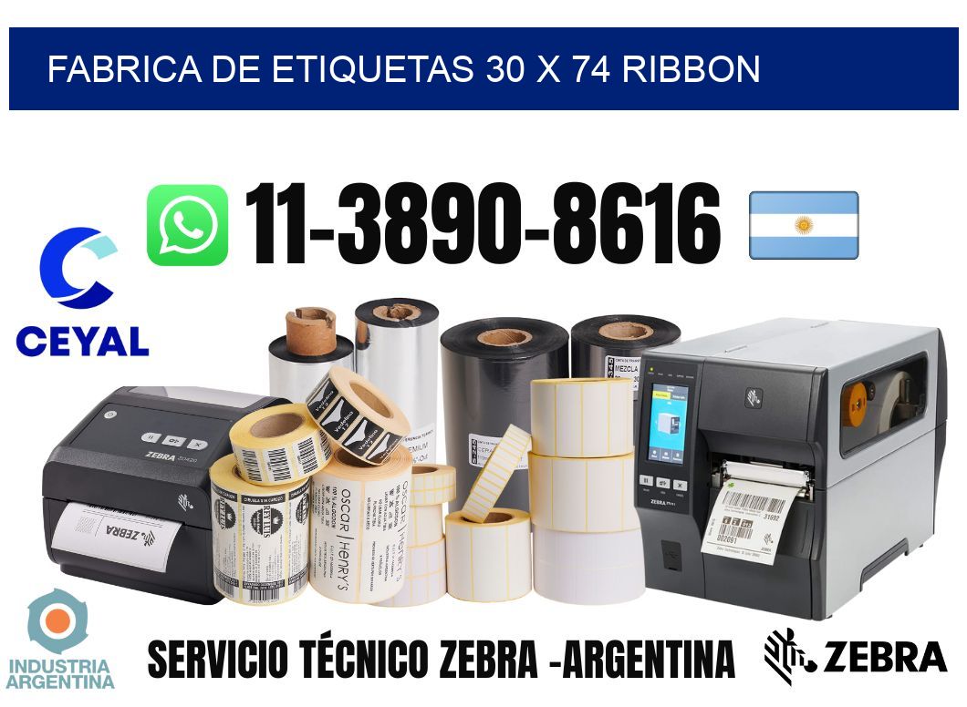 fabrica de etiquetas 30 x 74 ribbon