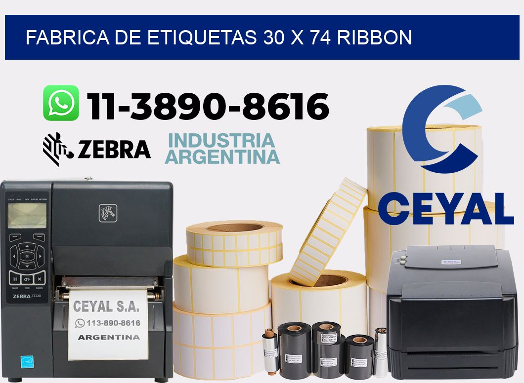 fabrica de etiquetas 30 x 74 ribbon