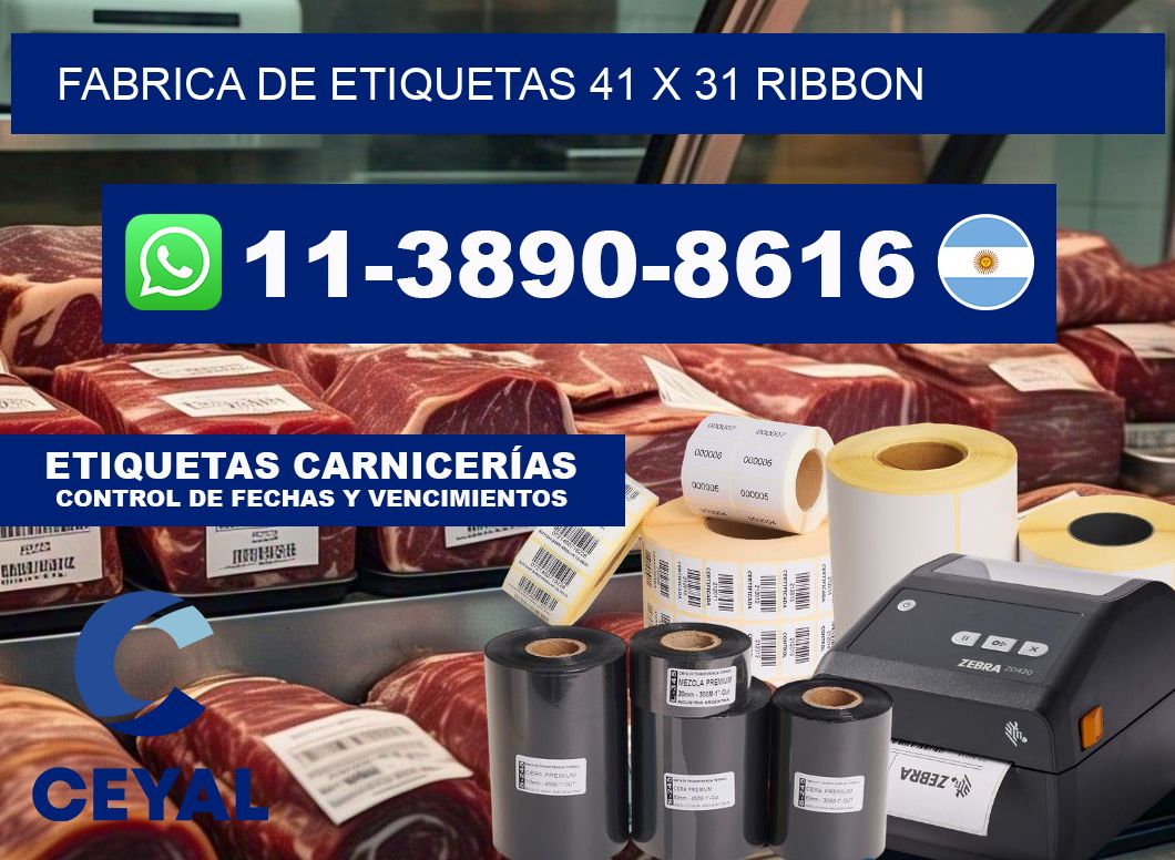 fabrica de etiquetas 41 x 31 ribbon