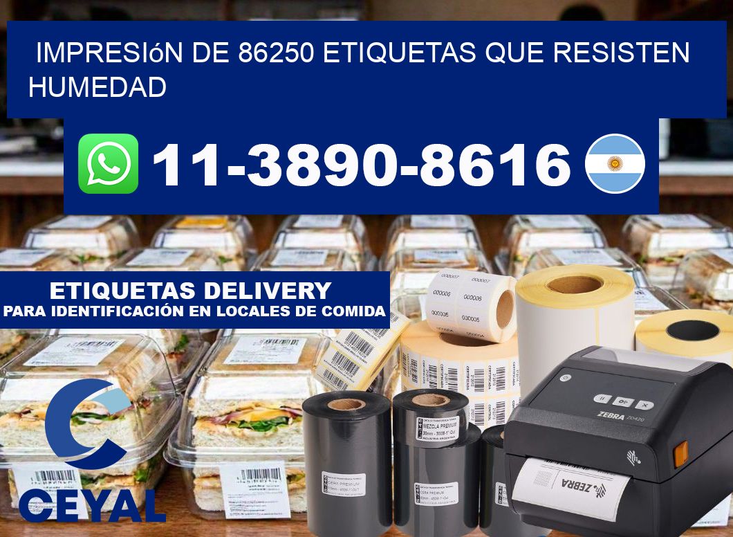 impresión de 86250 etiquetas que resisten humedad
