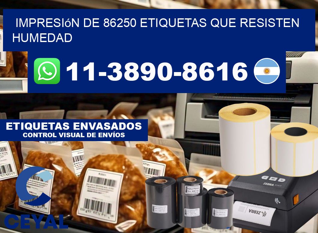 impresión de 86250 etiquetas que resisten humedad