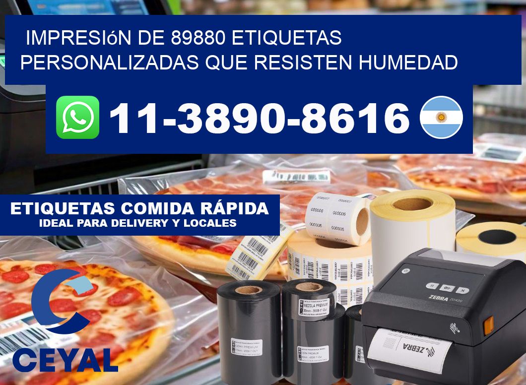 impresión de 89880 etiquetas personalizadas que resisten humedad