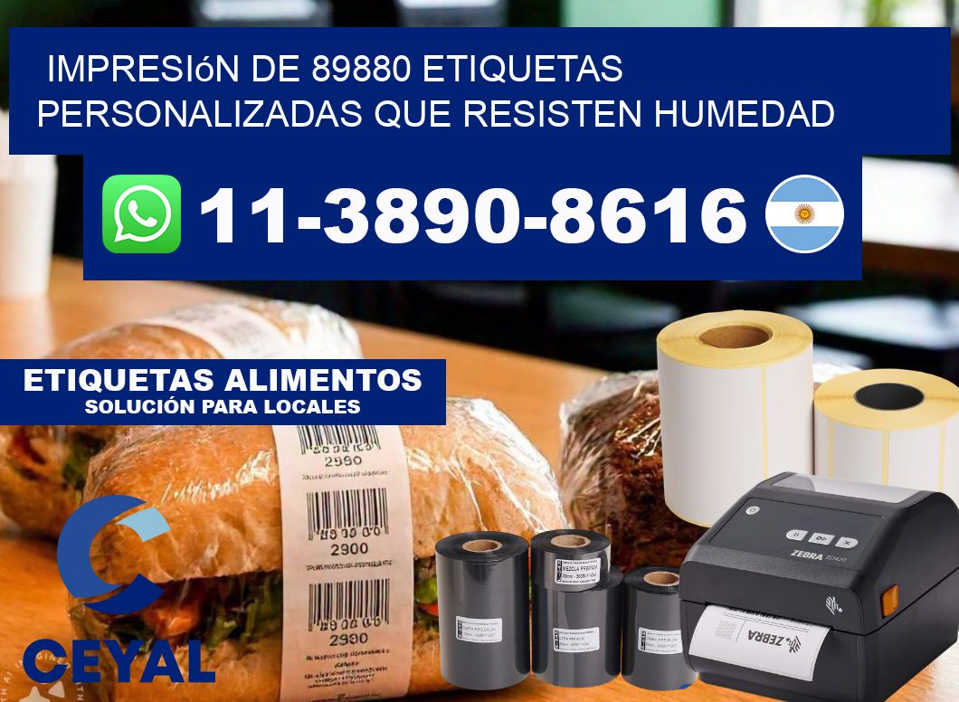 impresión de 89880 etiquetas personalizadas que resisten humedad