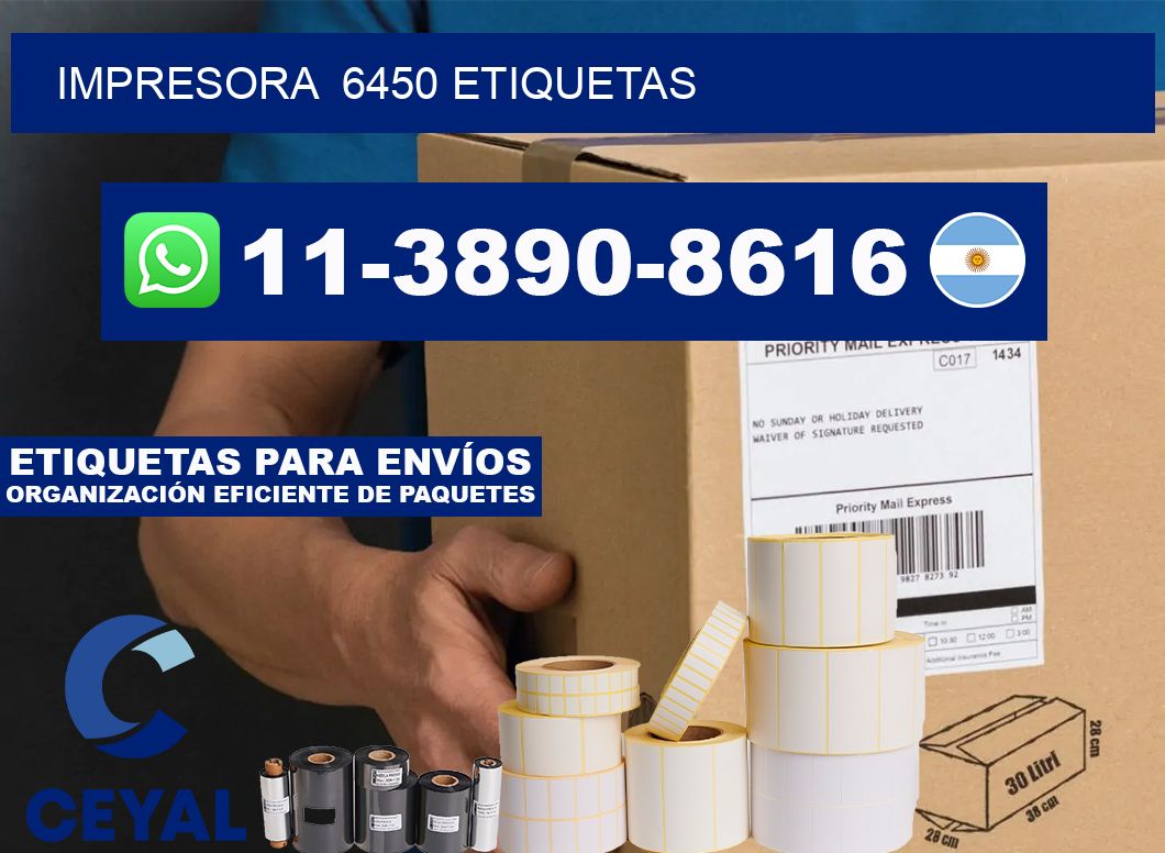 impresora  6450 etiquetas