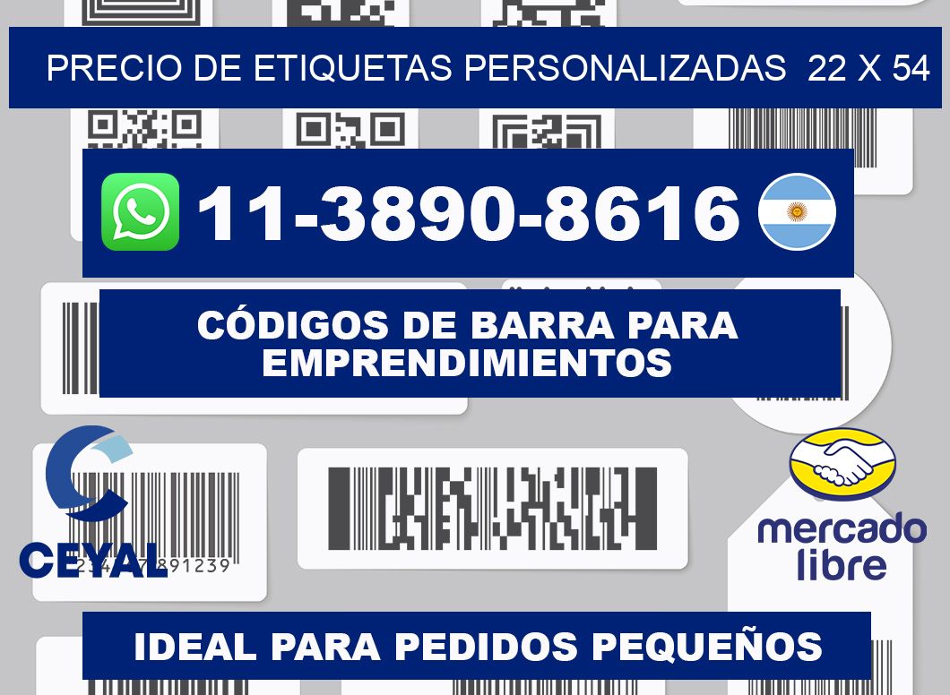 precio de etiquetas personalizadas  22 x 54