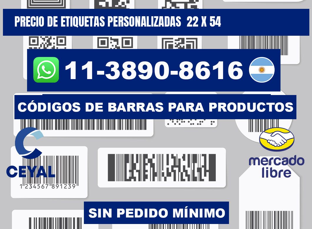 precio de etiquetas personalizadas  22 x 54