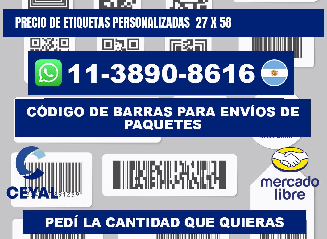precio de etiquetas personalizadas 27 x 58