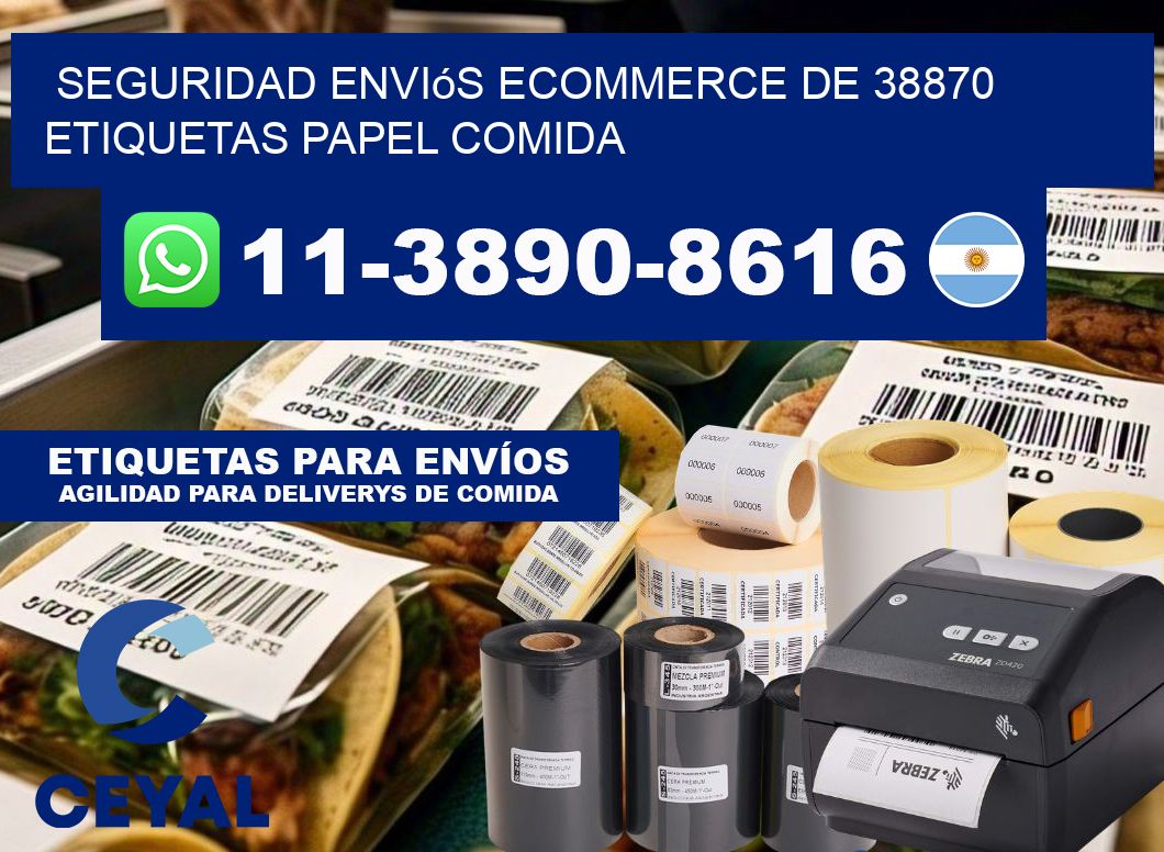 seguridad enviós ecommerce de 38870 etiquetas papel comida