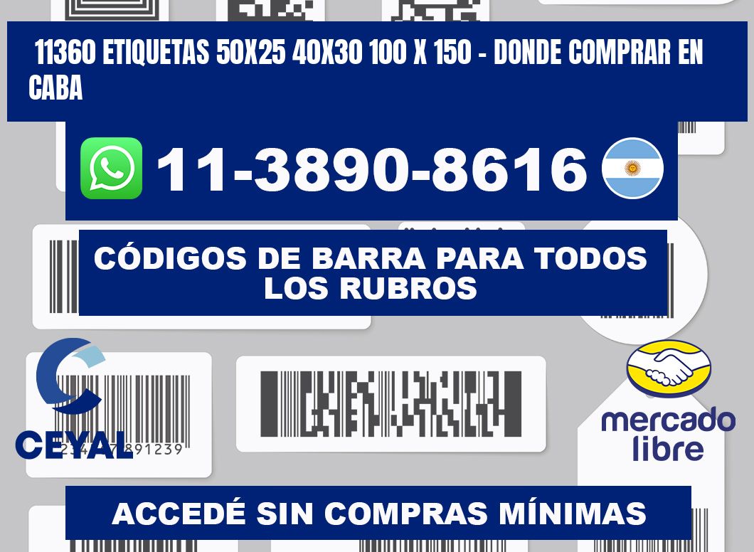 11360 etiquetas 50x25 40x30 100 x 150 - Donde Comprar en Caba