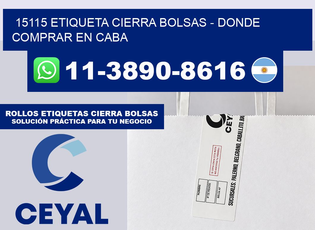 15115 etiqueta Cierra Bolsas – Donde Comprar en Caba