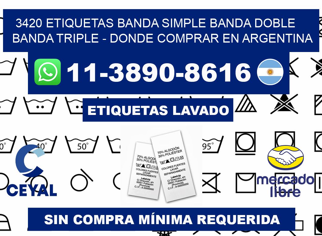 3420 etiquetas banda simple banda doble banda triple - Donde Comprar en Argentina