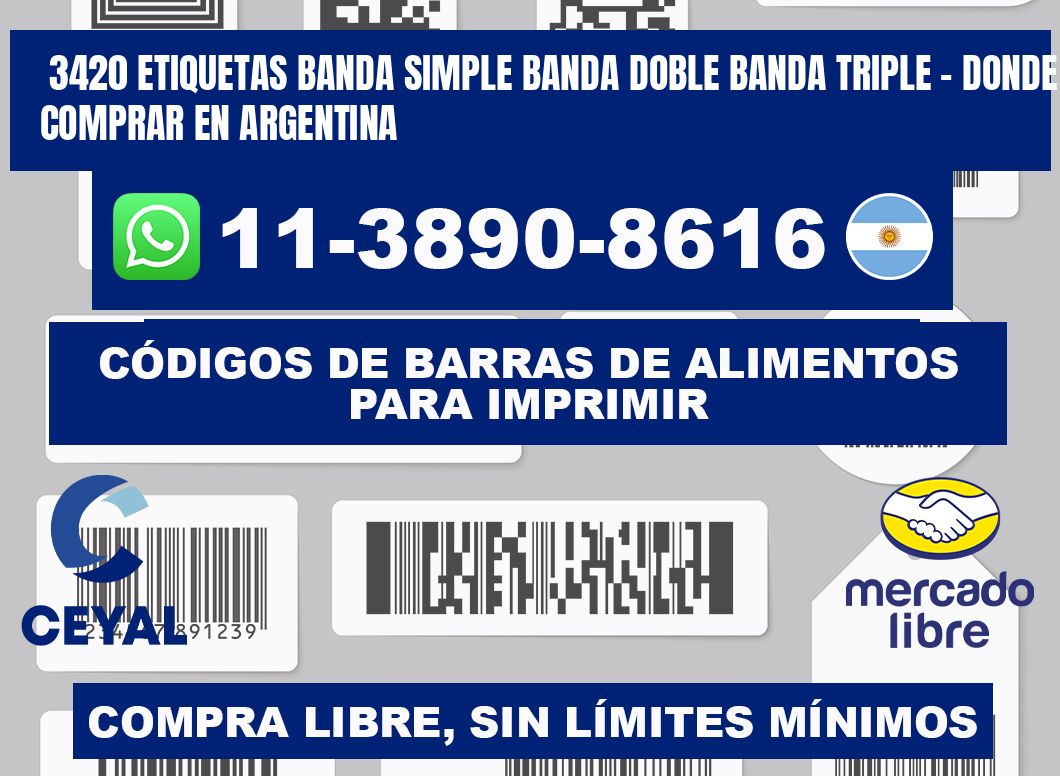 3420 etiquetas banda simple banda doble banda triple - Donde Comprar en Argentina