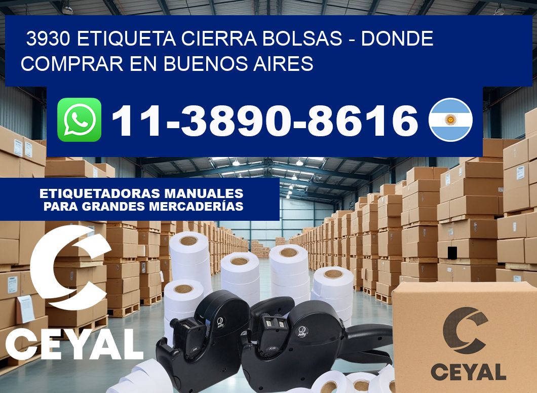 3930 etiqueta Cierra Bolsas – Donde Comprar en Buenos Aires