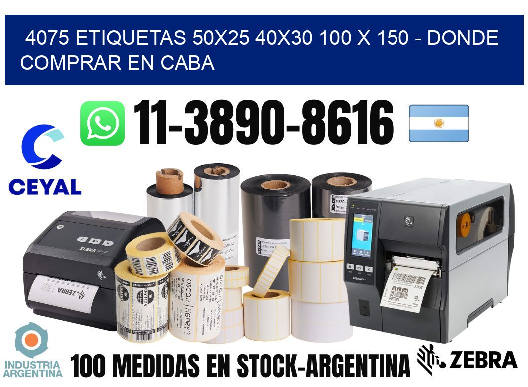 4075 etiquetas 50x25 40x30 100 x 150 - Donde Comprar en Caba