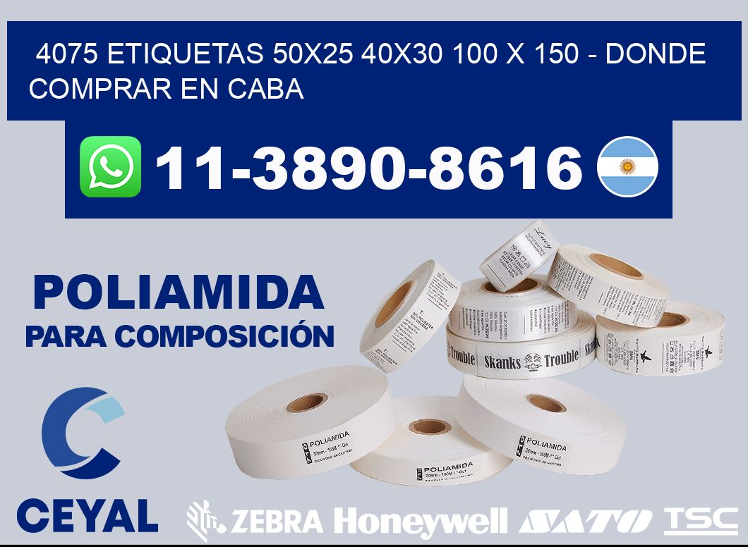 4075 etiquetas 50x25 40x30 100 x 150 - Donde Comprar en Caba