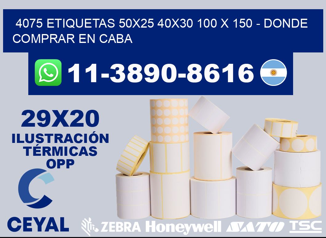 4075 etiquetas 50x25 40x30 100 x 150 - Donde Comprar en Caba