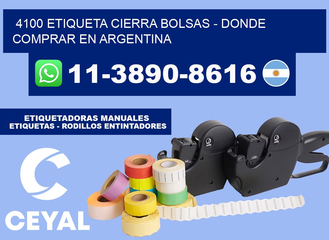 4100 etiqueta Cierra Bolsas - Donde Comprar en Argentina