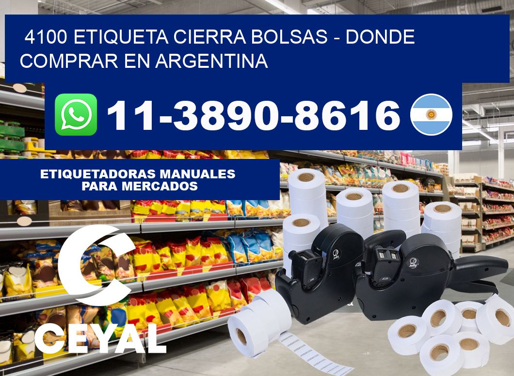 4100 etiqueta Cierra Bolsas - Donde Comprar en Argentina