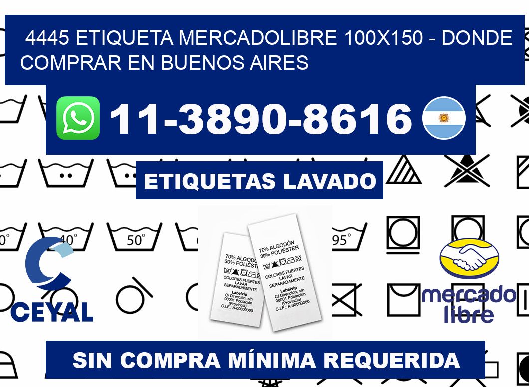 4445 etiqueta MercadoLibre 100x150 - Donde Comprar en Buenos Aires