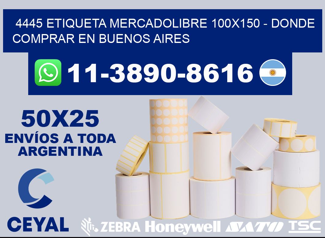 4445 etiqueta MercadoLibre 100x150 - Donde Comprar en Buenos Aires
