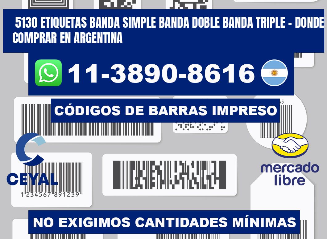 5130 etiquetas banda simple banda doble banda triple - Donde Comprar en Argentina
