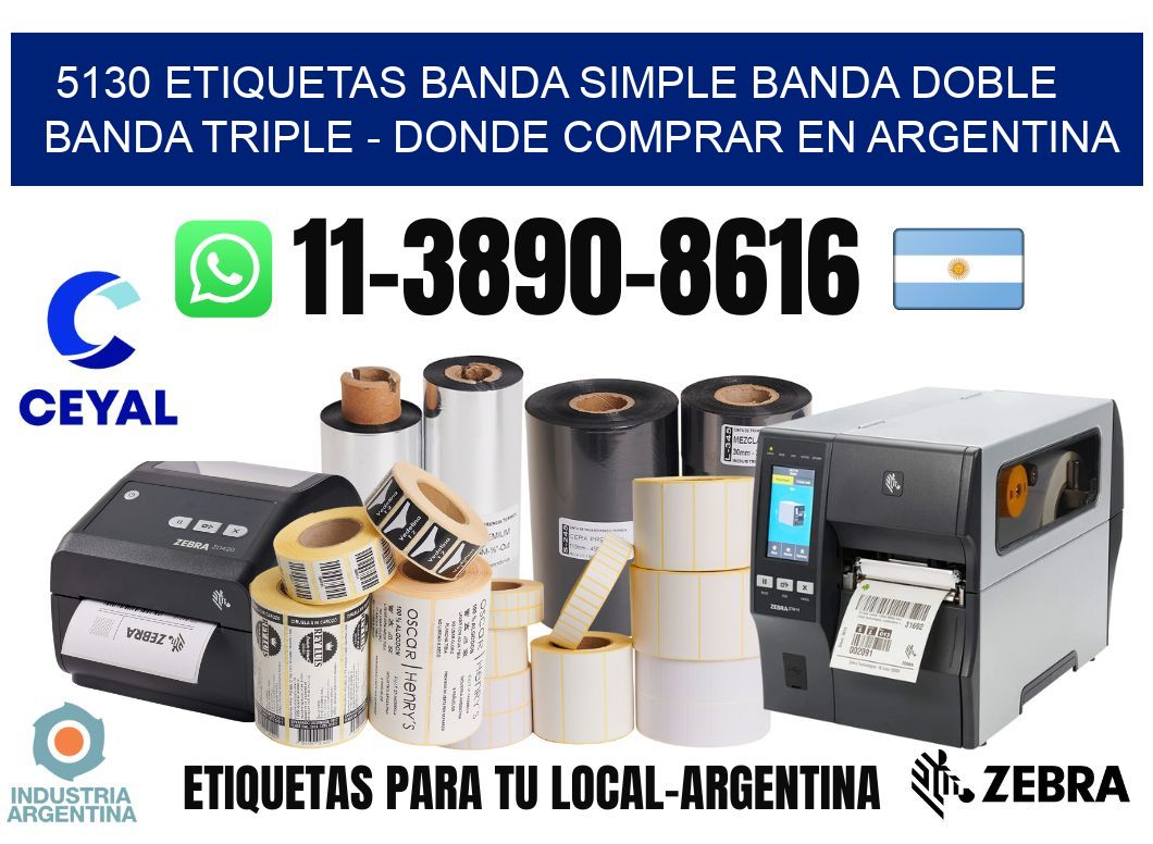 5130 etiquetas banda simple banda doble banda triple - Donde Comprar en Argentina