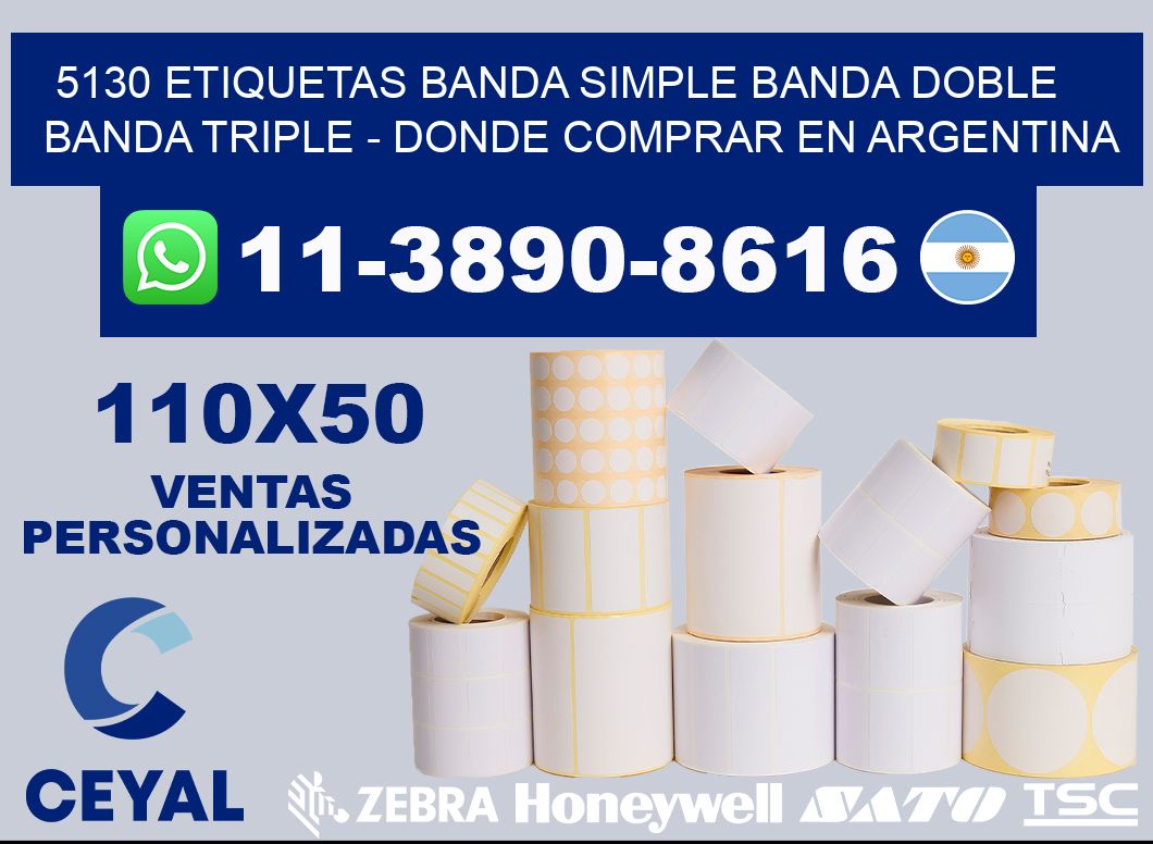 5130 etiquetas banda simple banda doble banda triple - Donde Comprar en Argentina