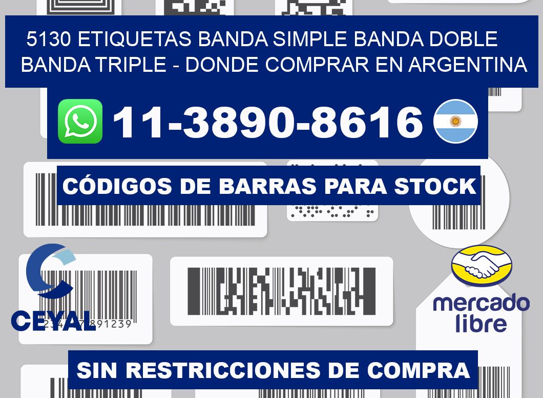 5130 etiquetas banda simple banda doble banda triple - Donde Comprar en Argentina