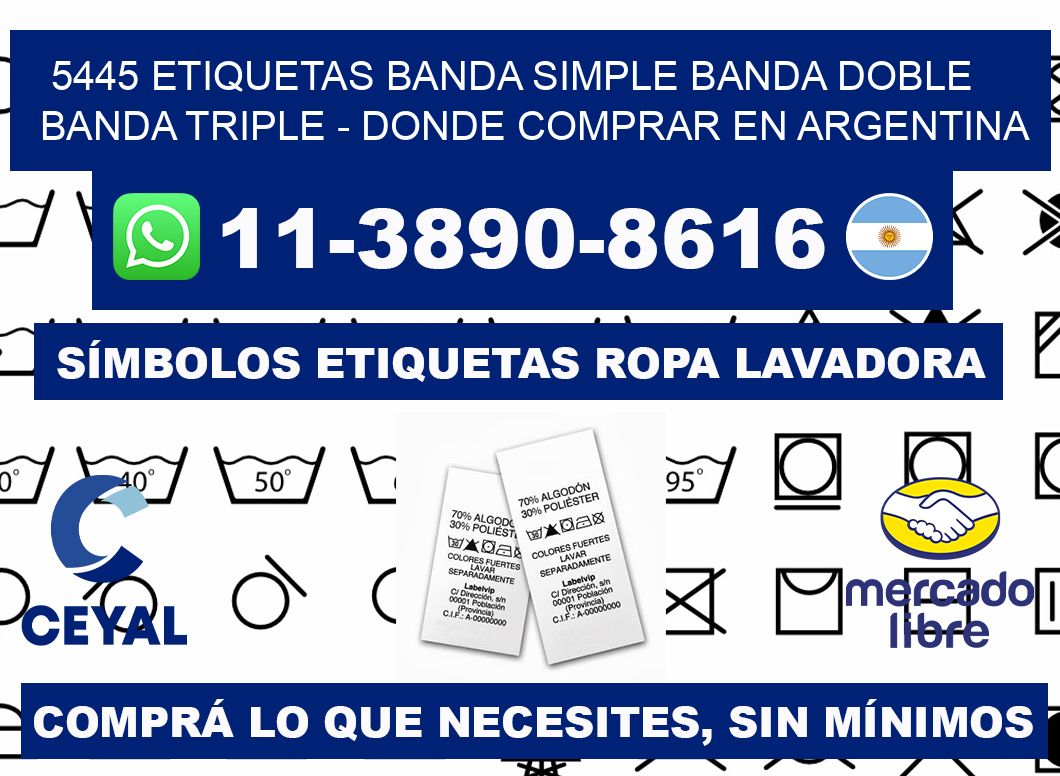 5445 etiquetas banda simple banda doble banda triple - Donde Comprar en Argentina