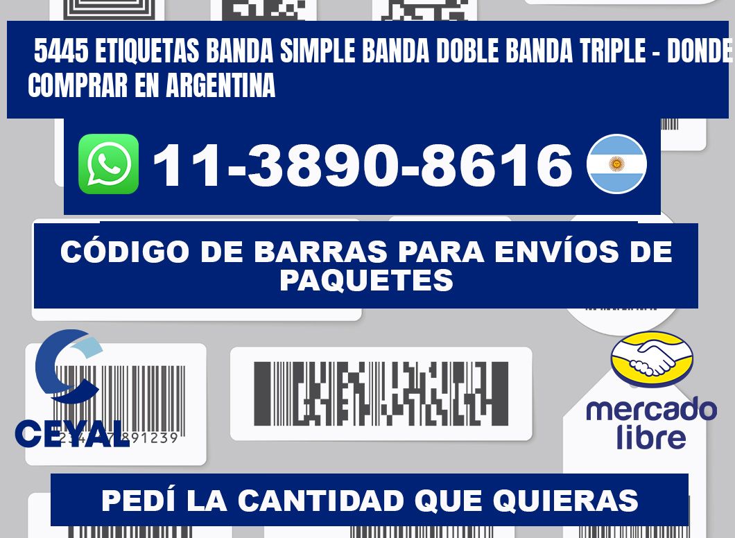 5445 etiquetas banda simple banda doble banda triple - Donde Comprar en Argentina