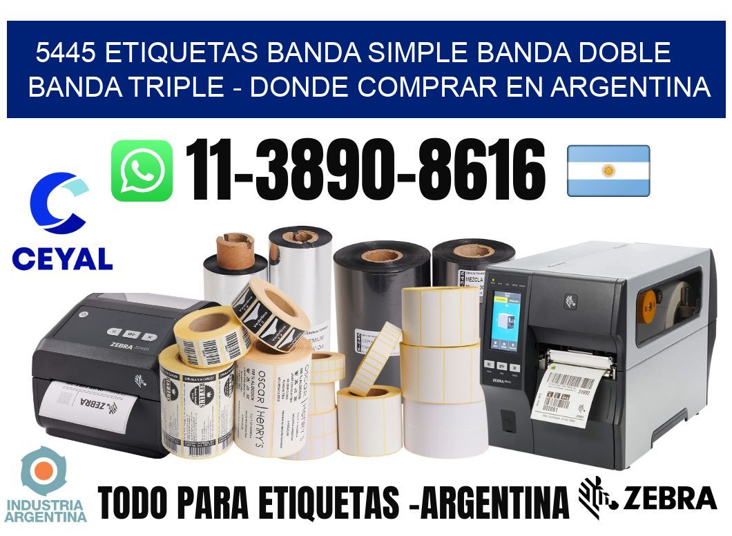5445 etiquetas banda simple banda doble banda triple - Donde Comprar en Argentina