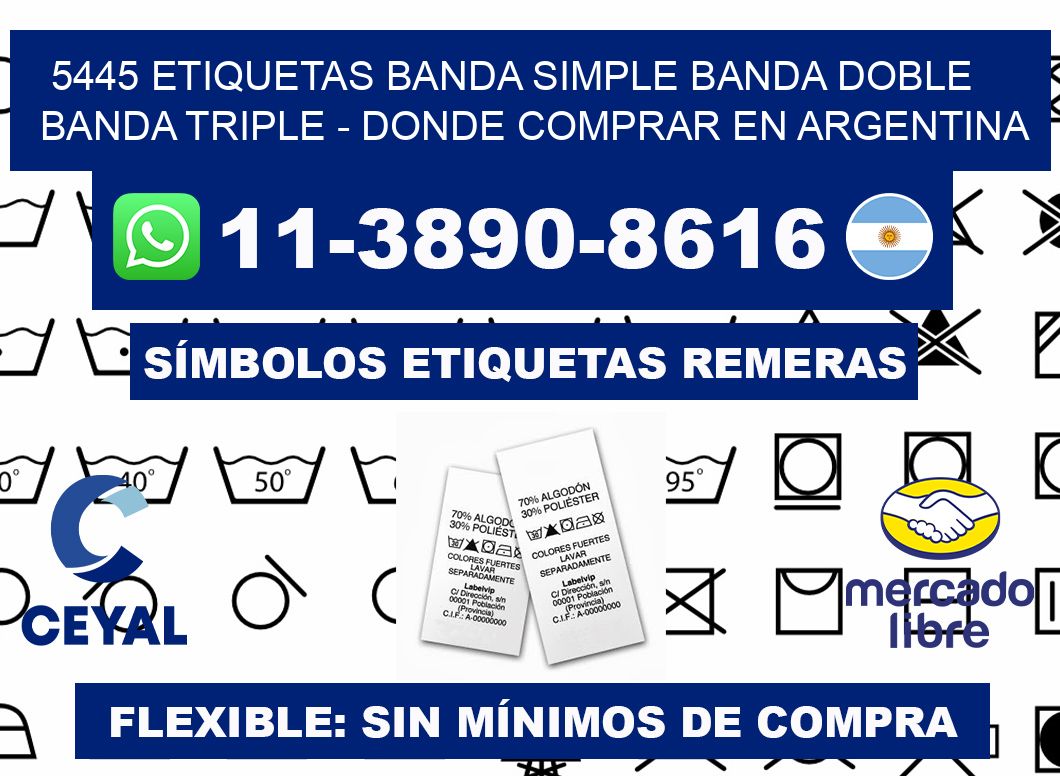 5445 etiquetas banda simple banda doble banda triple - Donde Comprar en Argentina
