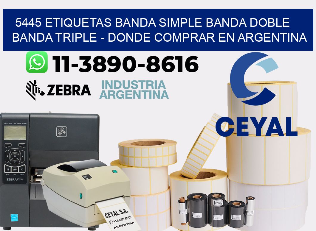 5445 etiquetas banda simple banda doble banda triple - Donde Comprar en Argentina