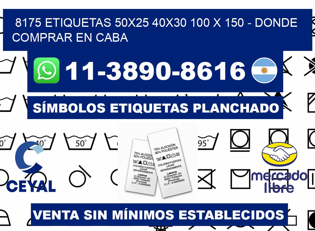 8175 etiquetas 50x25 40x30 100 x 150 - Donde Comprar en Caba