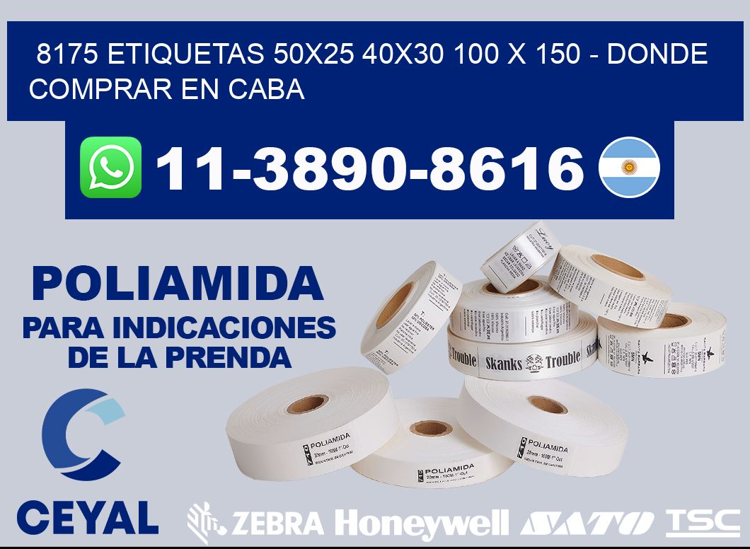 8175 etiquetas 50x25 40x30 100 x 150 - Donde Comprar en Caba