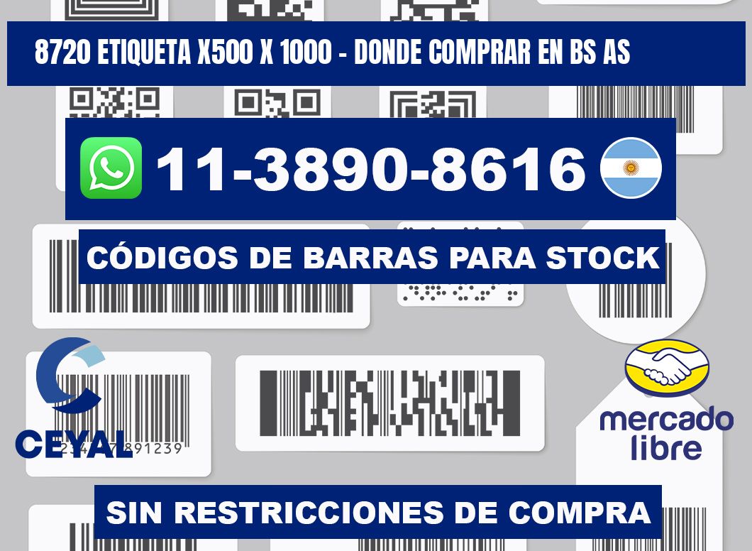 8720 etiqueta x500 x 1000 - Donde Comprar en bs as