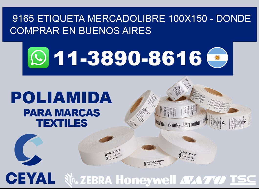 9165 etiqueta MercadoLibre 100x150 - Donde Comprar en Buenos Aires