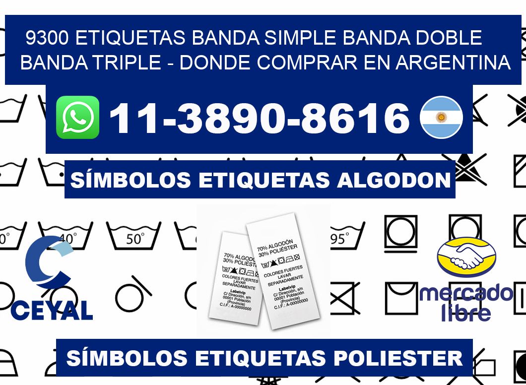 9300 etiquetas banda simple banda doble banda triple - Donde Comprar en Argentina