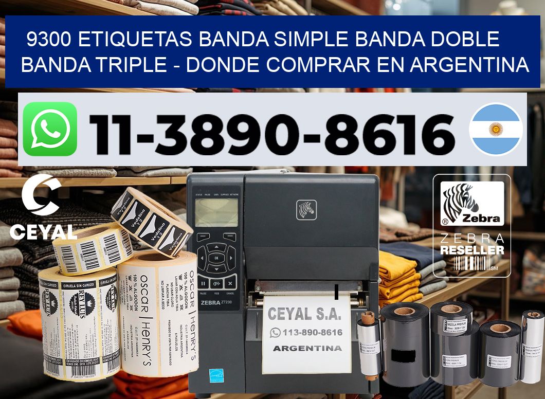 9300 etiquetas banda simple banda doble banda triple – Donde Comprar en Argentina